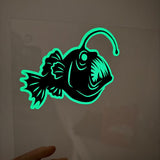 Anglerfish Vinyl Car Decal Glow in the Dark Black Seadevil-Create Fantasy Crafts