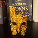Golden Trove - Crown Mask and Harp - 3d printed - Bookshelf Decor-Create Fantasy Crafts