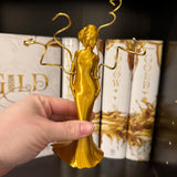 Golden Pet Female Statue | Bookshelf Decor | Bookish Merch-Create Fantasy Crafts