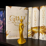Golden Pet Female Statue | Bookshelf Decor | Bookish Merch-Create Fantasy Crafts