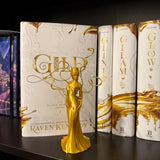 Golden Pet Female Statue | Bookshelf Decor | Bookish Merch-Create Fantasy Crafts