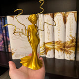 Golden Pet Female Statue | Bookshelf Decor | Bookish Merch-Create Fantasy Crafts