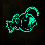 Anglerfish Vinyl Car Decal Glow in the Dark Black Seadevil-Create Fantasy Crafts