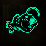 Anglerfish Vinyl Car Decal Glow in the Dark Black Seadevil-Create Fantasy Crafts