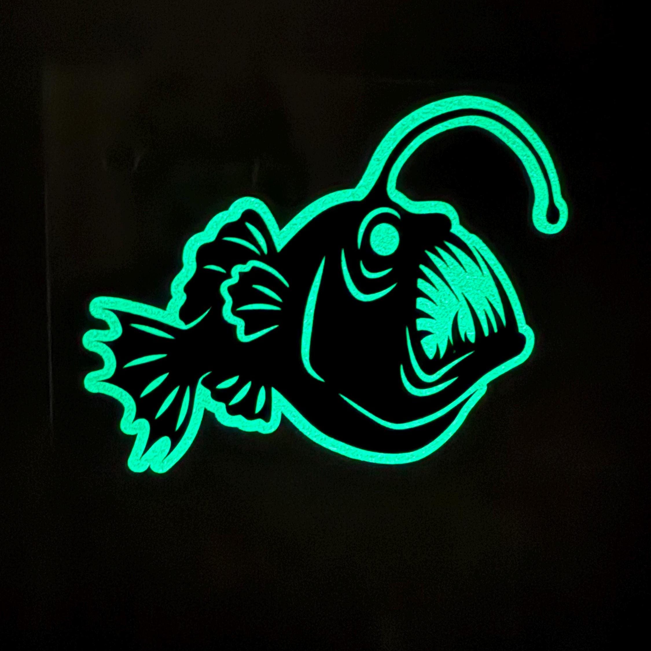 Anglerfish Vinyl Car Decal Glow in the Dark Black Seadevil-Create Fantasy Crafts