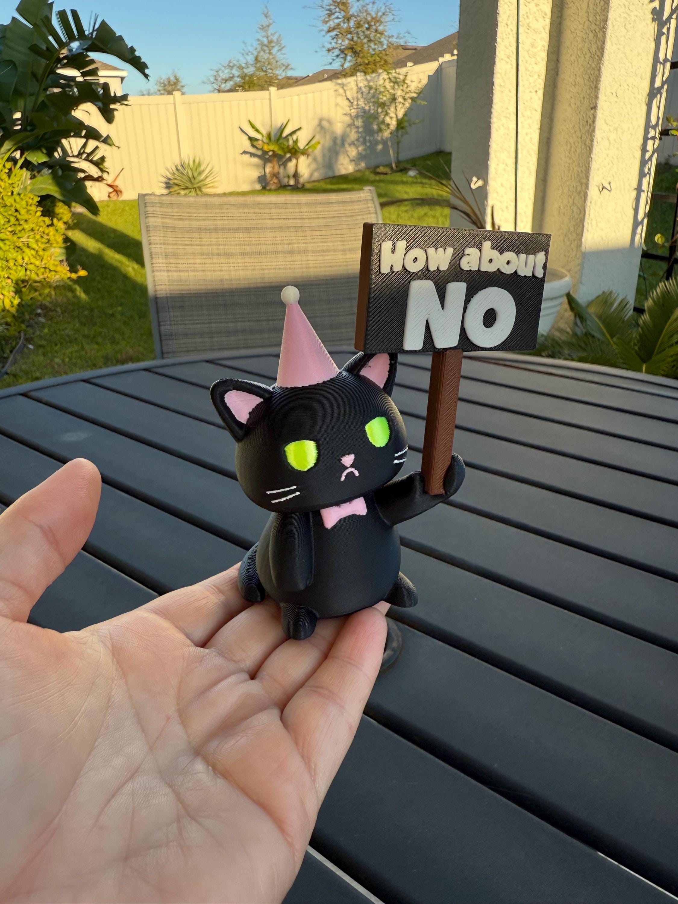 Fed Up Grumpy Cat 3D printed figurine Home Decor Bookshelf Decor-Create Fantasy Crafts