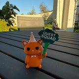 Cute Cat holding Broccoli 3D printed figurine Home Decor Bookshelf Decor-Create Fantasy Crafts
