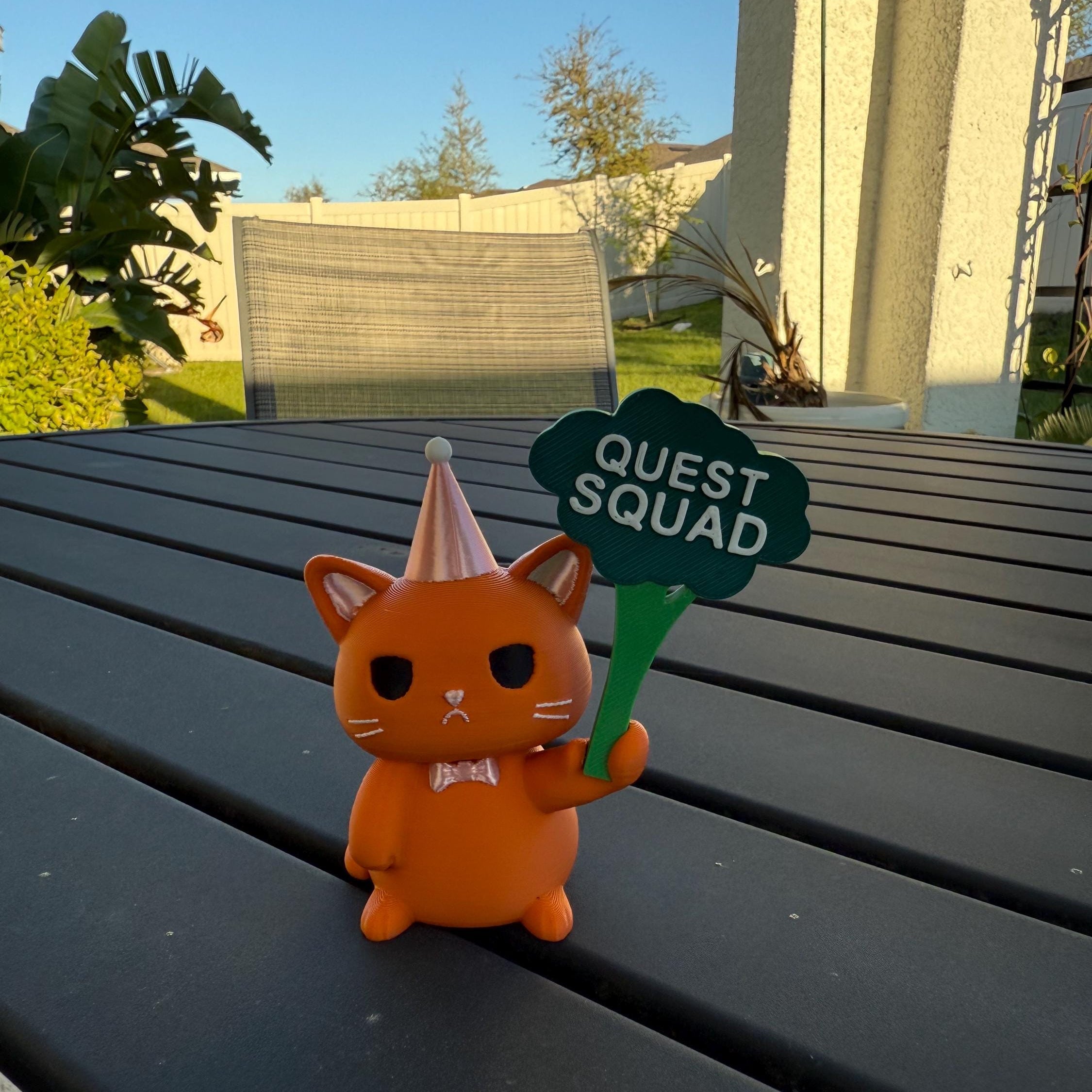 Cute Cat holding Broccoli 3D printed figurine Home Decor Bookshelf Decor-Create Fantasy Crafts
