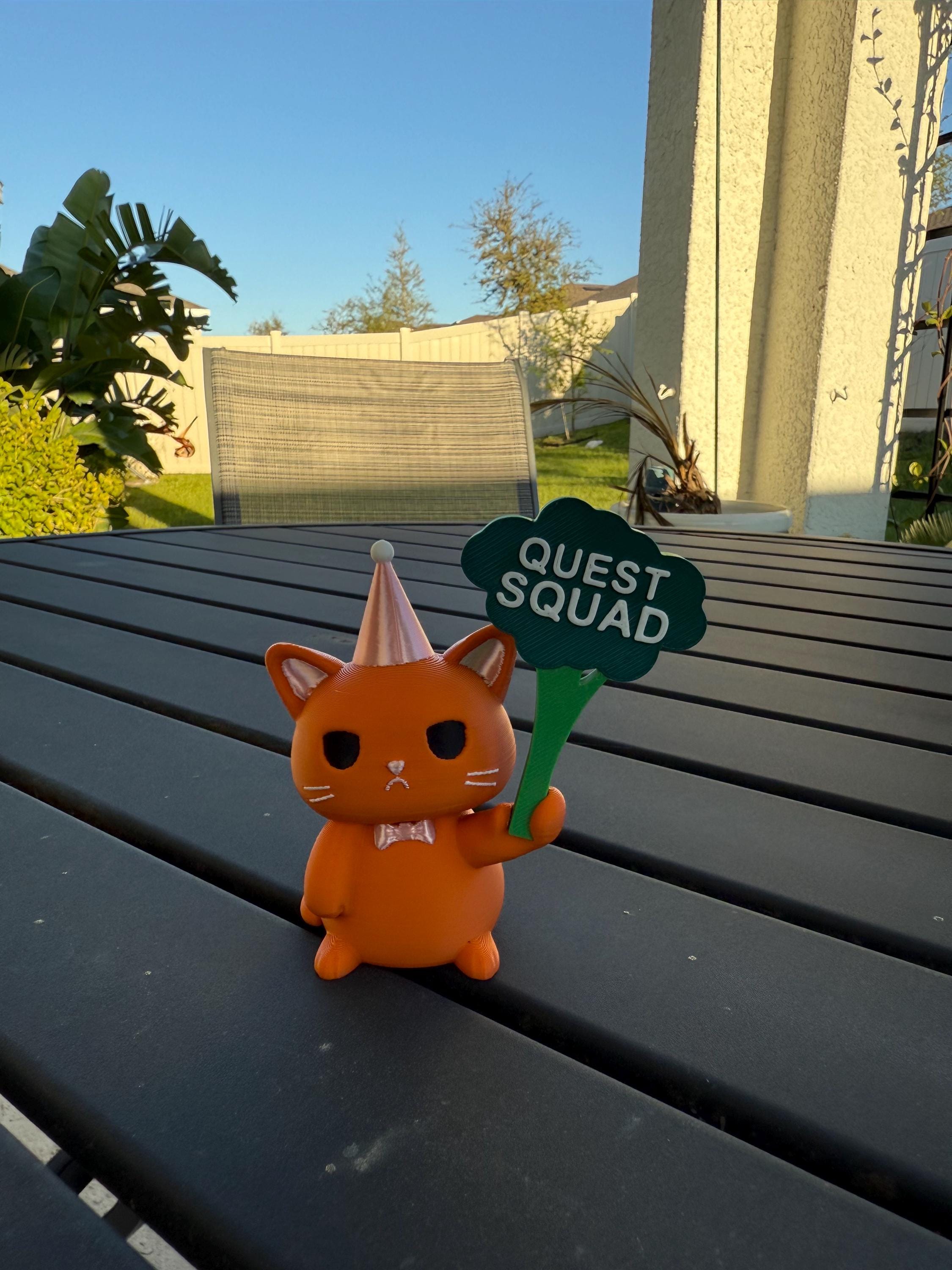 Cute Cat holding Broccoli 3D printed figurine Home Decor Bookshelf Decor-Create Fantasy Crafts