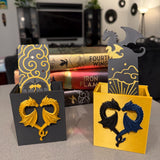 Dragon Heart Bookmark Holder 3D Print Customizable Choose Color-Create Fantasy Crafts