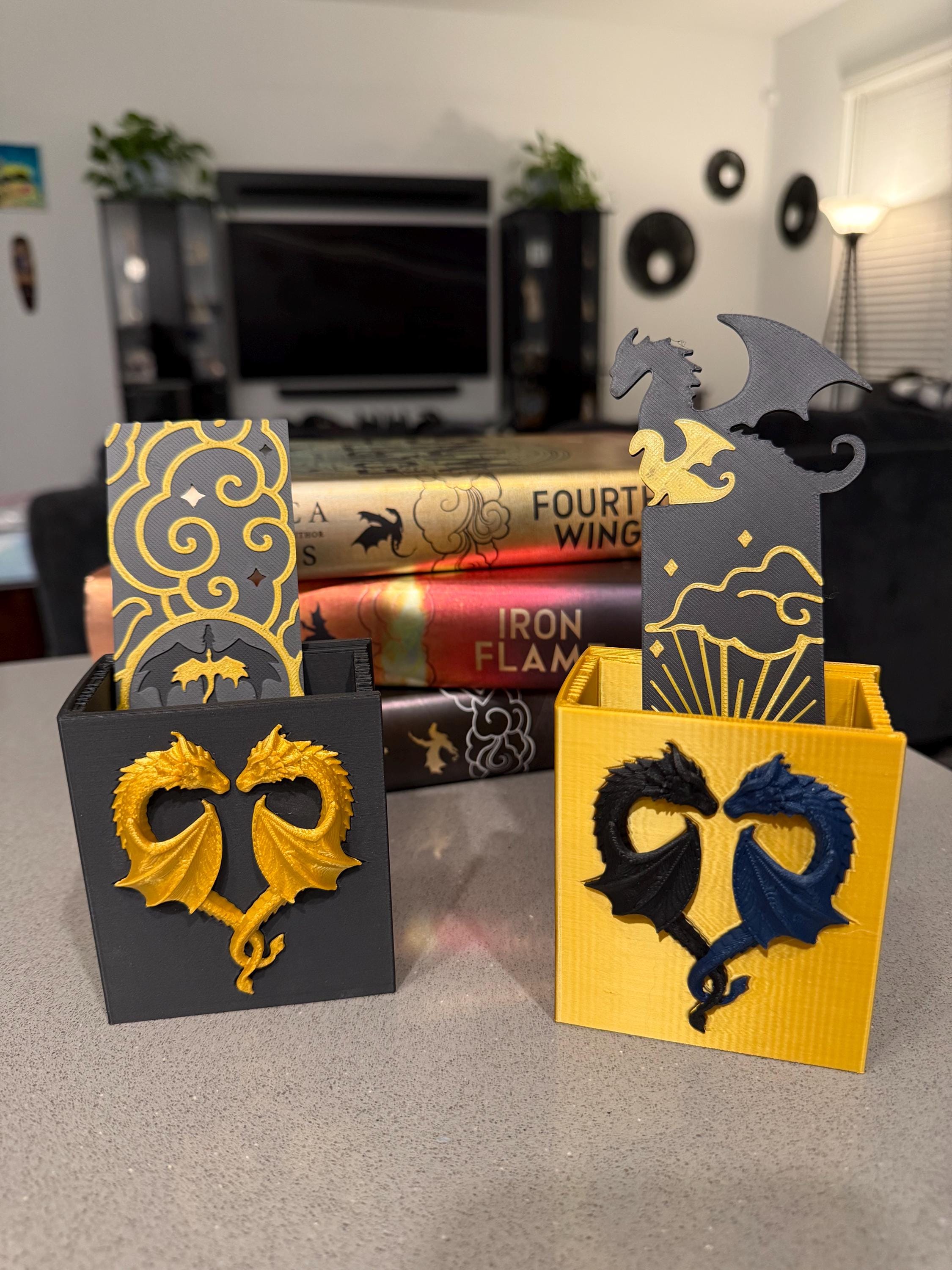 Dragon Heart Bookmark Holder 3D Print Customizable Choose Color-Create Fantasy Crafts