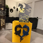 Dragon Heart Bookmark Holder 3D Print Customizable Choose Color-Create Fantasy Crafts