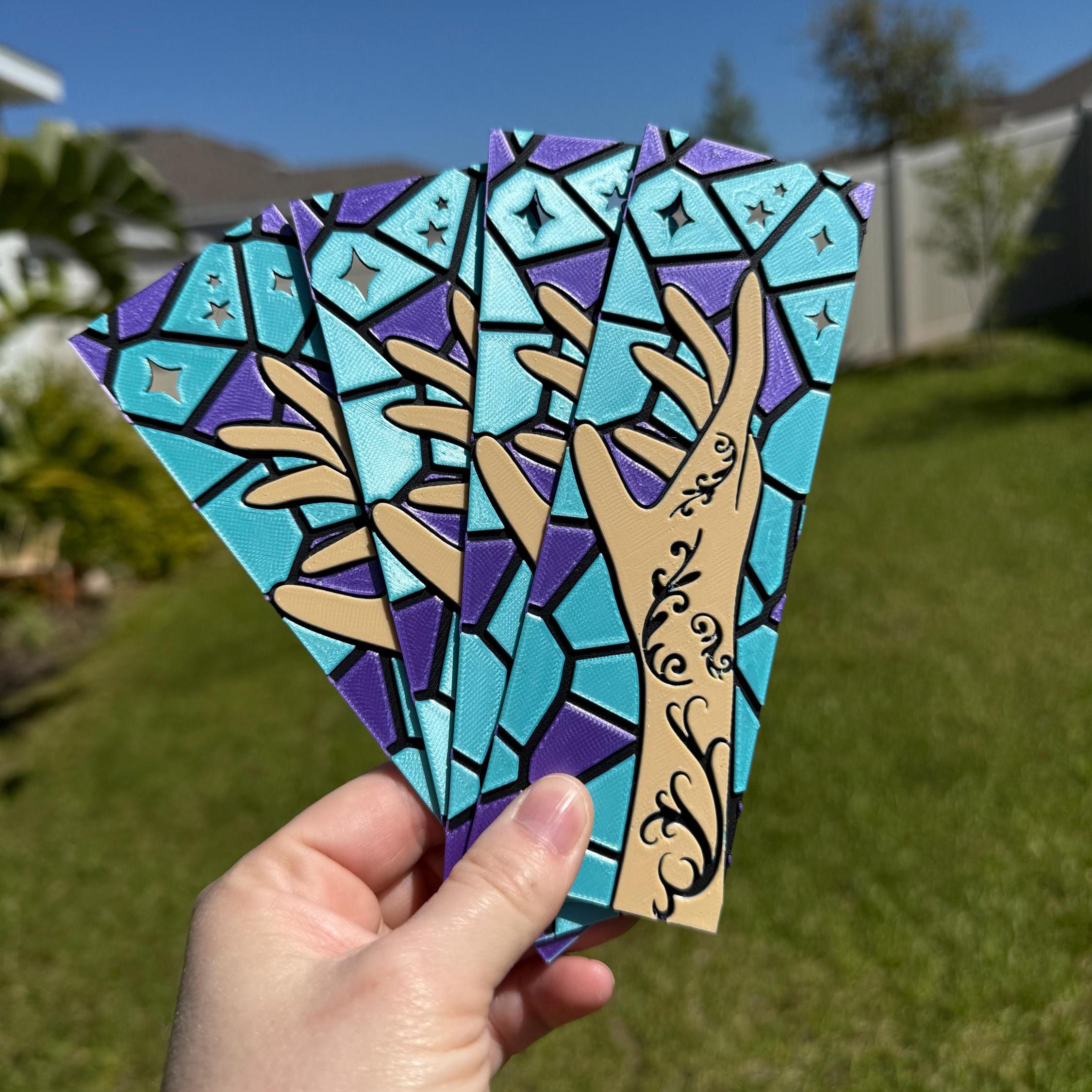 3D Printed Reaching For Stars Bookmark - Made with HueForge-Create Fantasy Crafts