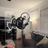 Anglerfish Vinyl Car Decal Glow in the Dark Black Seadevil-Create Fantasy Crafts