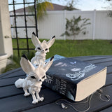 White Fennec Fox Articulated 3D Print Desk Decor Book Shelf Decor-Create Fantasy Crafts
