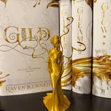 Golden Pet Female Statue | Bookshelf Decor | Bookish Merch-Create Fantasy Crafts