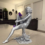 Silver Alchemist Statue 3D Printed Bookshelf Decor Bookish Merch-Create Fantasy Crafts