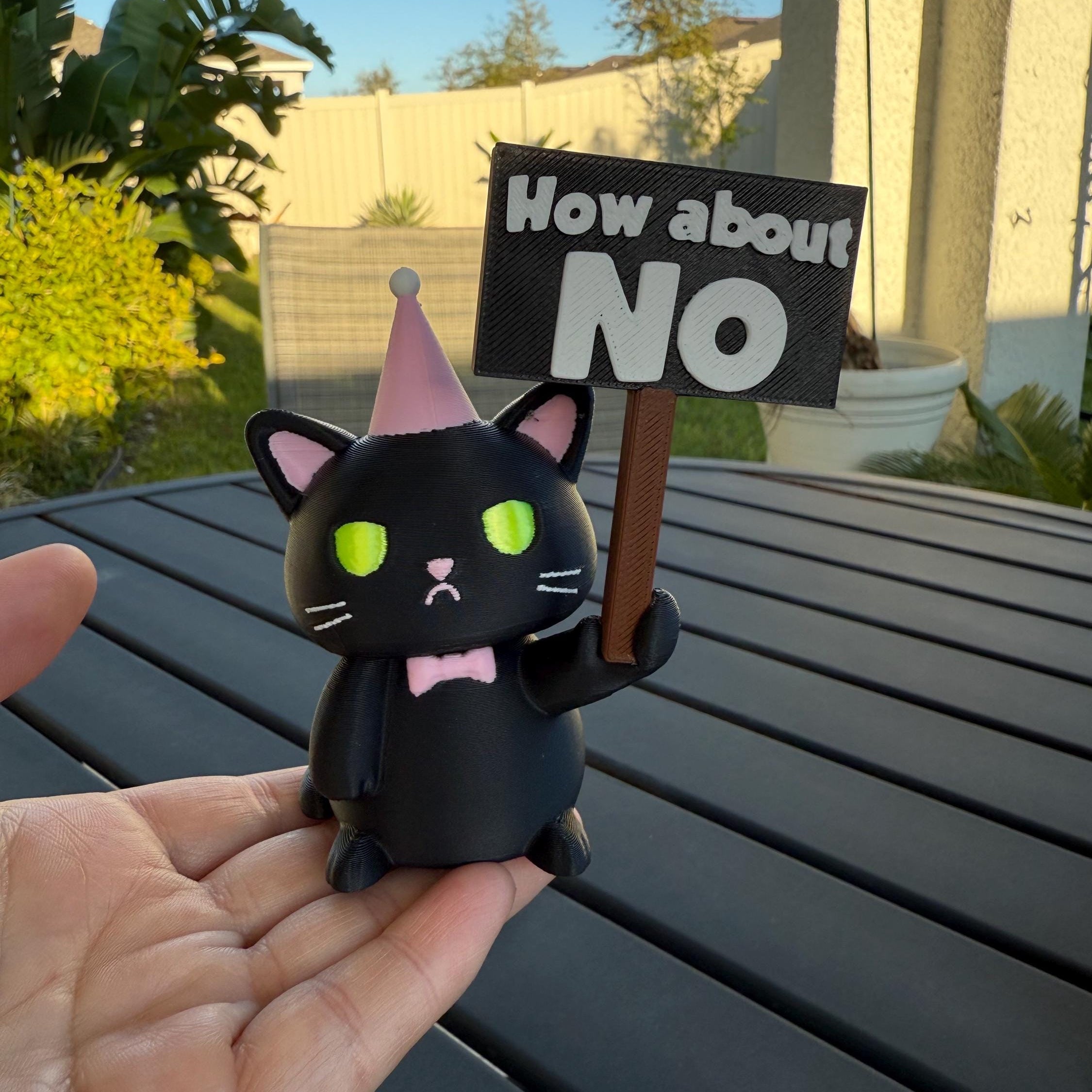 Fed Up Grumpy Cat 3D printed figurine Home Decor Bookshelf Decor-Create Fantasy Crafts