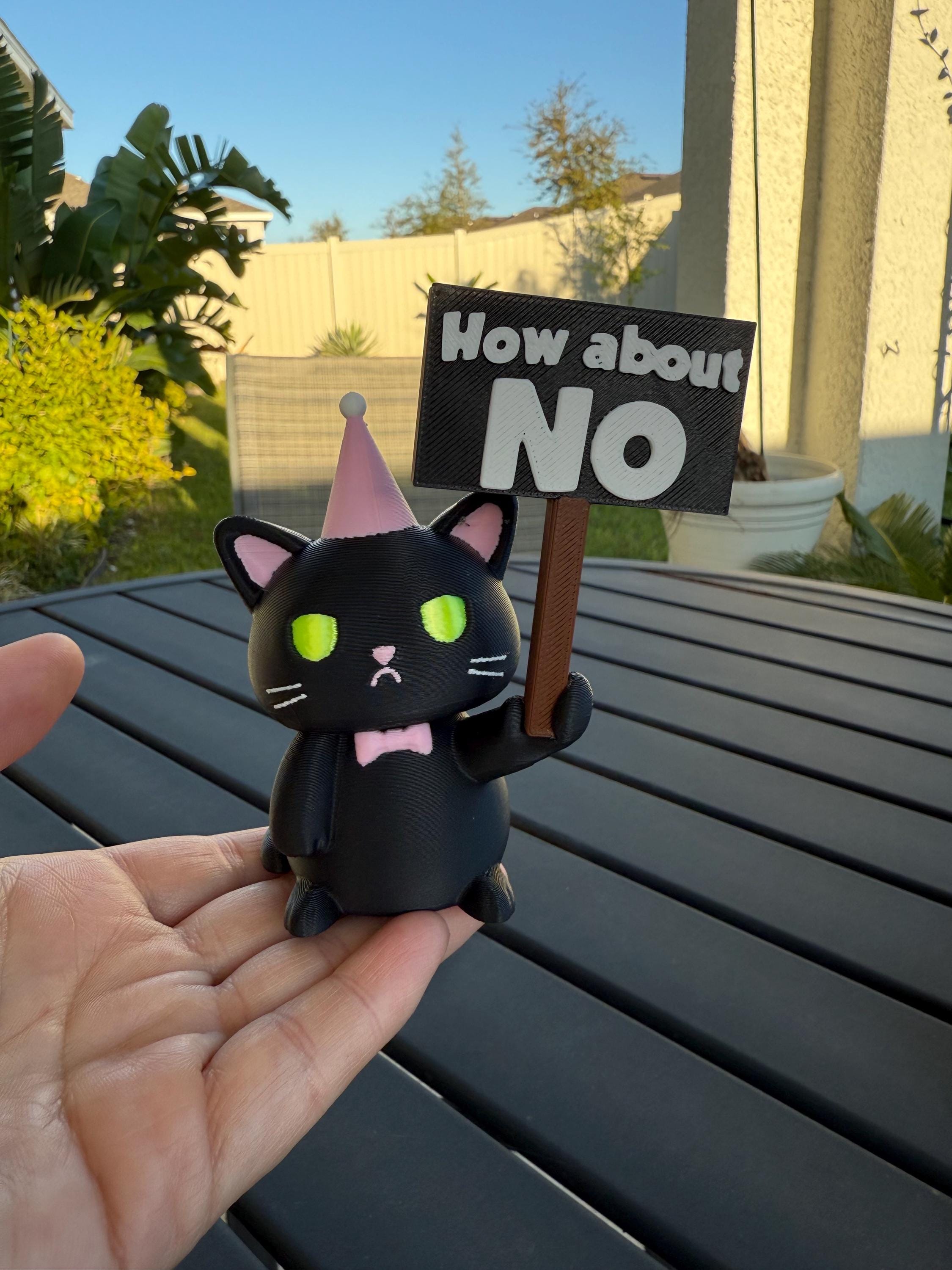 Fed Up Grumpy Cat 3D printed figurine Home Decor Bookshelf Decor-Create Fantasy Crafts