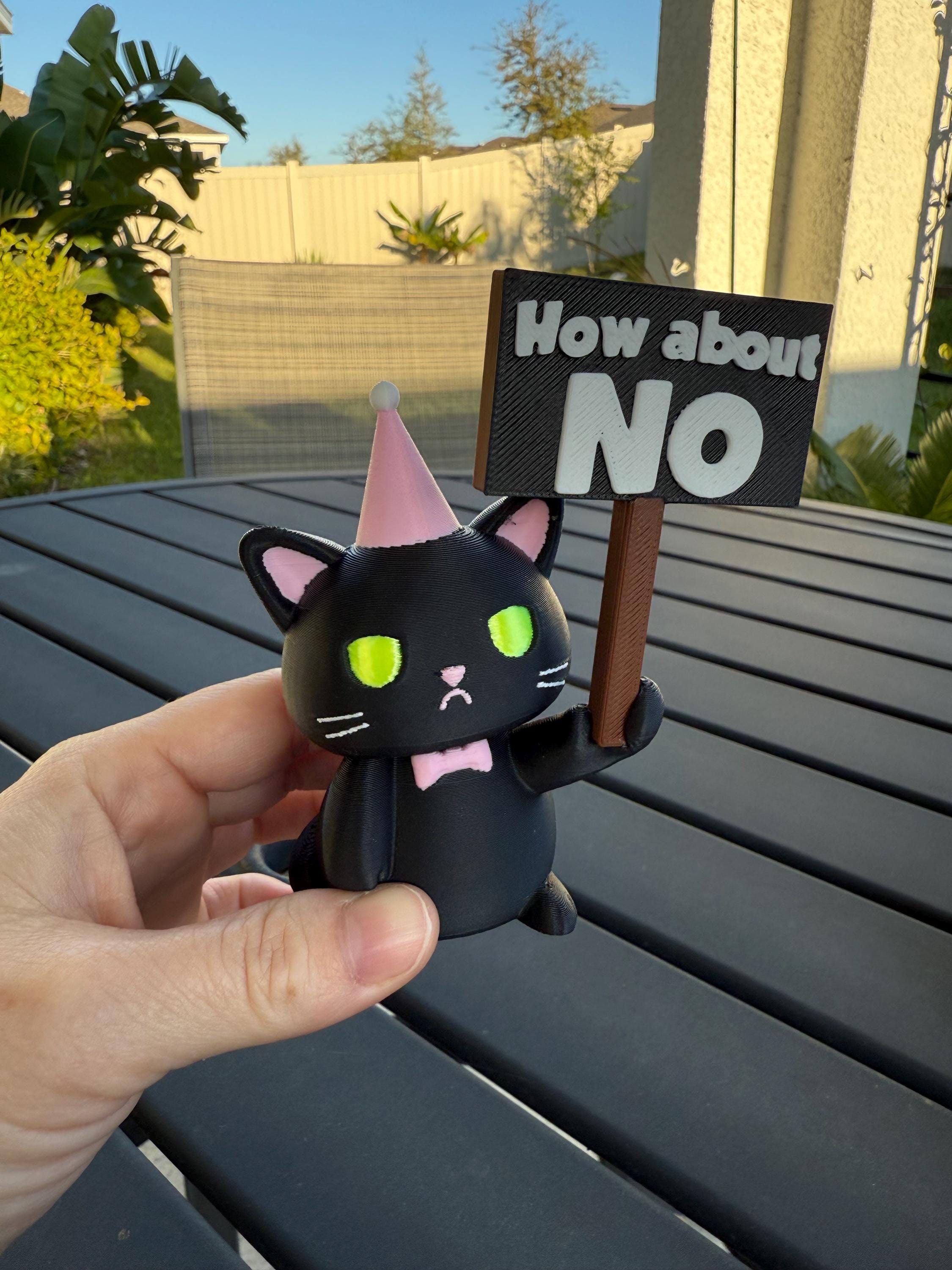 Fed Up Grumpy Cat 3D printed figurine Home Decor Bookshelf Decor-Create Fantasy Crafts