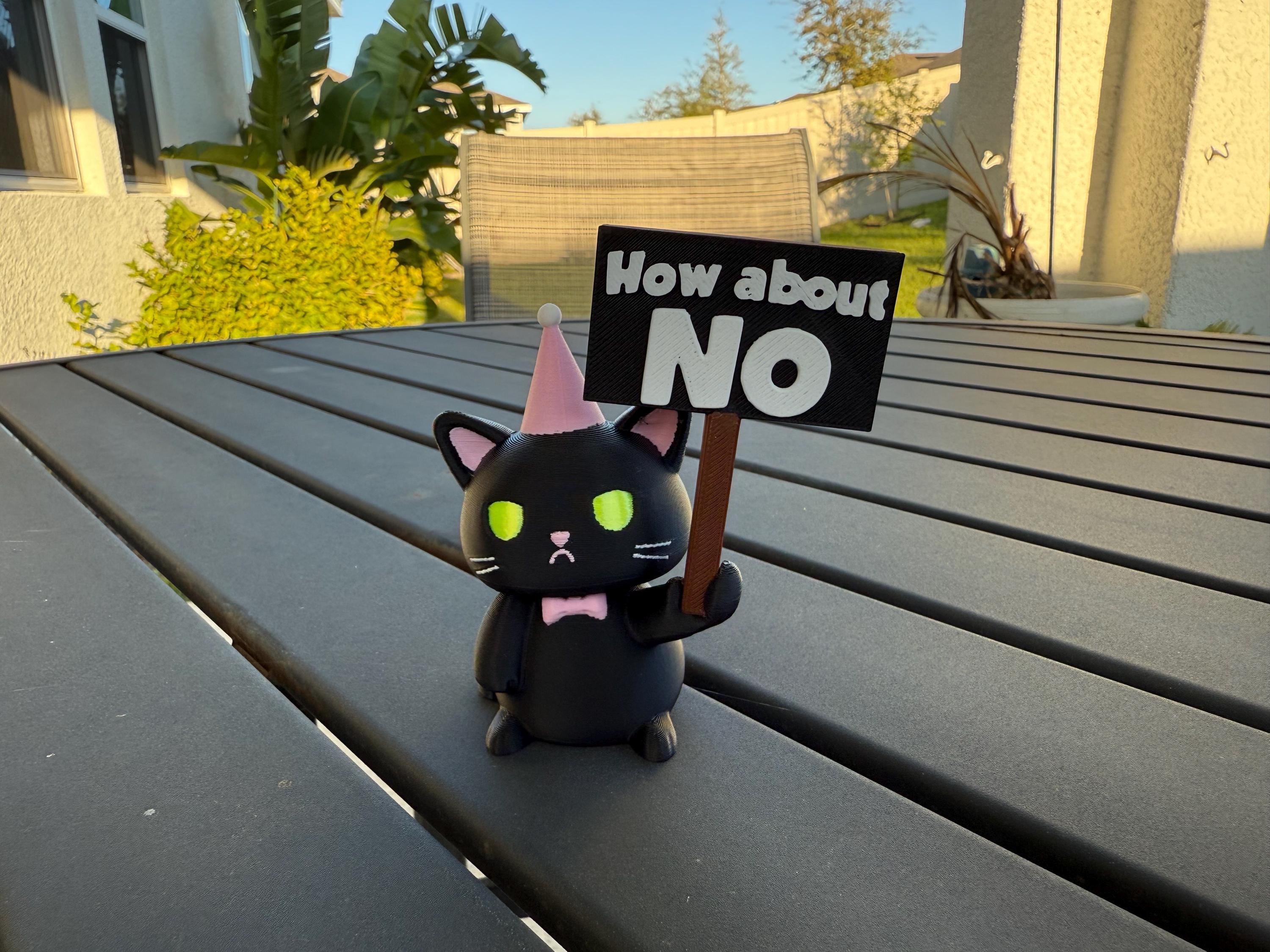 Fed Up Grumpy Cat 3D printed figurine Home Decor Bookshelf Decor-Create Fantasy Crafts