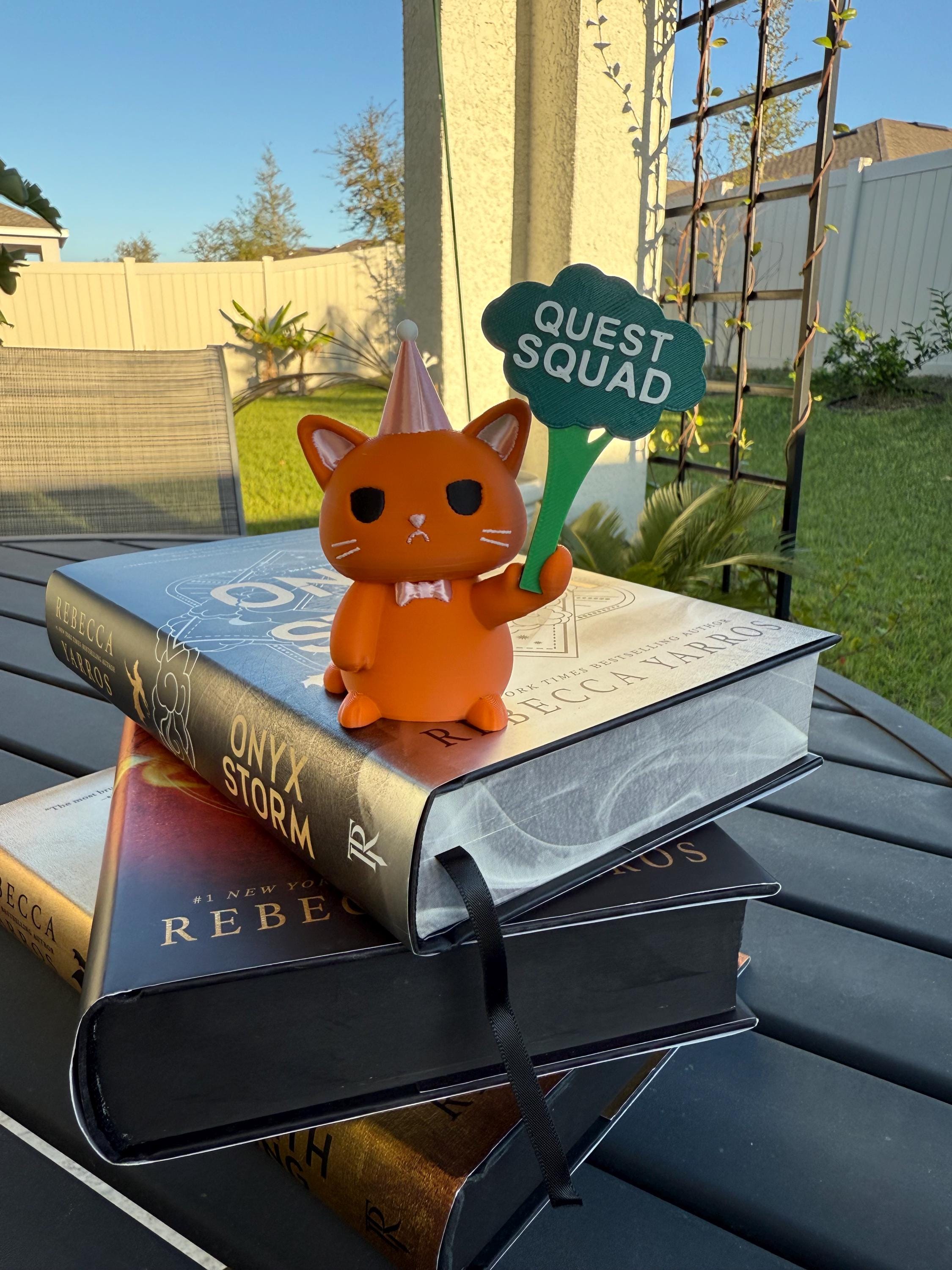 Cute Cat holding Broccoli 3D printed figurine Home Decor Bookshelf Decor-Create Fantasy Crafts