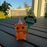 Cute Cat holding Broccoli 3D printed figurine Home Decor Bookshelf Decor-Create Fantasy Crafts