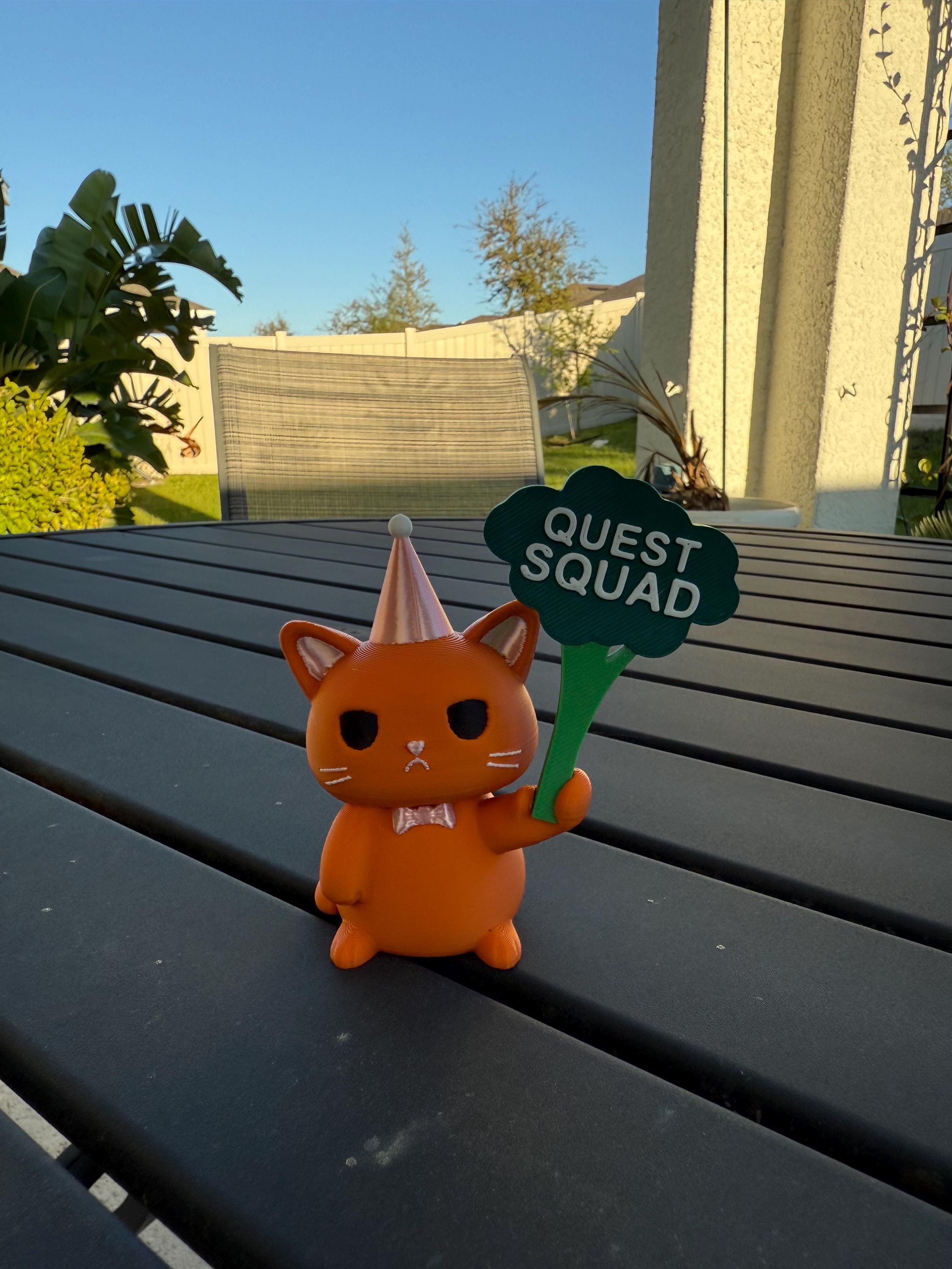 Cute Cat holding Broccoli 3D printed figurine Home Decor Bookshelf Decor-Create Fantasy Crafts