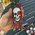 3D Printed Skull & Roses Bookmark - Made with HueForge-Create Fantasy Crafts