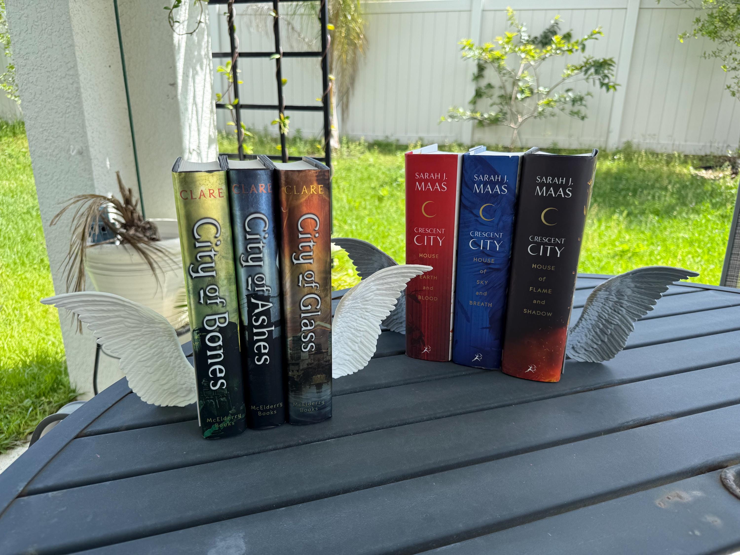 Angel Wing Book End Set 3D Printed Choose Color Fantasy Book Shelf Decor Book End-Create Fantasy Crafts