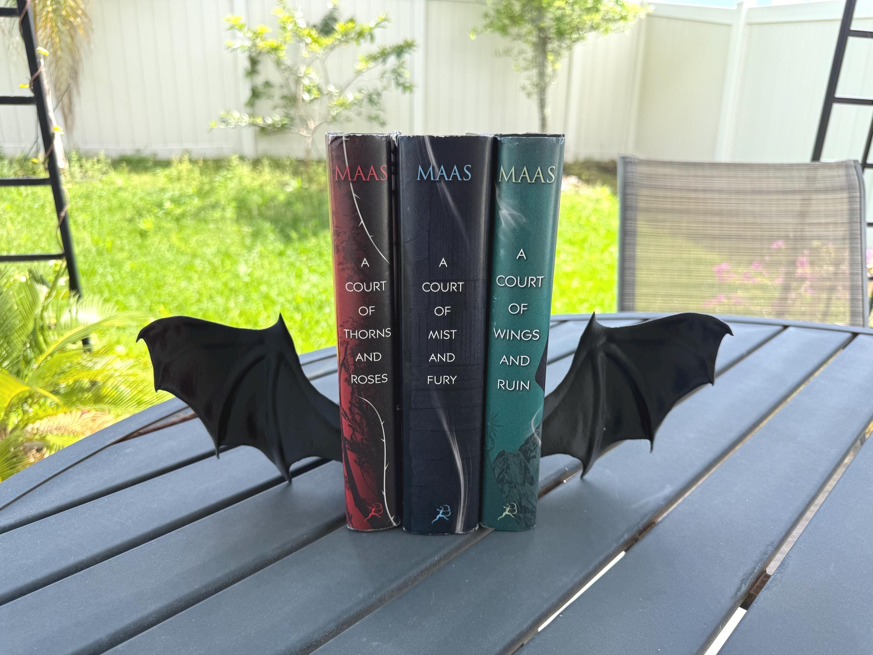 Bat Wing Book End Set 3D Printed Choose Color Fantasy Book Shelf Decor Book End-Create Fantasy Crafts
