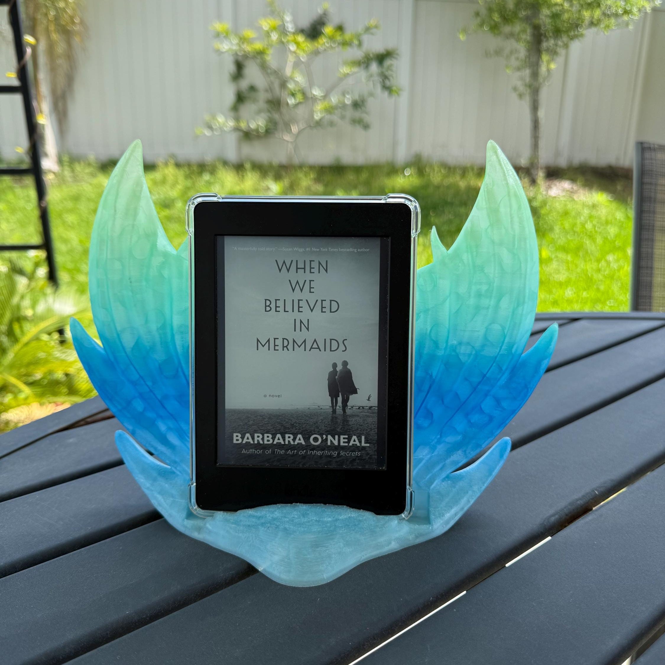 Mermaid Tail E Reader Holder 3D Printed Choose Color Fantasy Book Shelf Decor Kindle-Create Fantasy Crafts