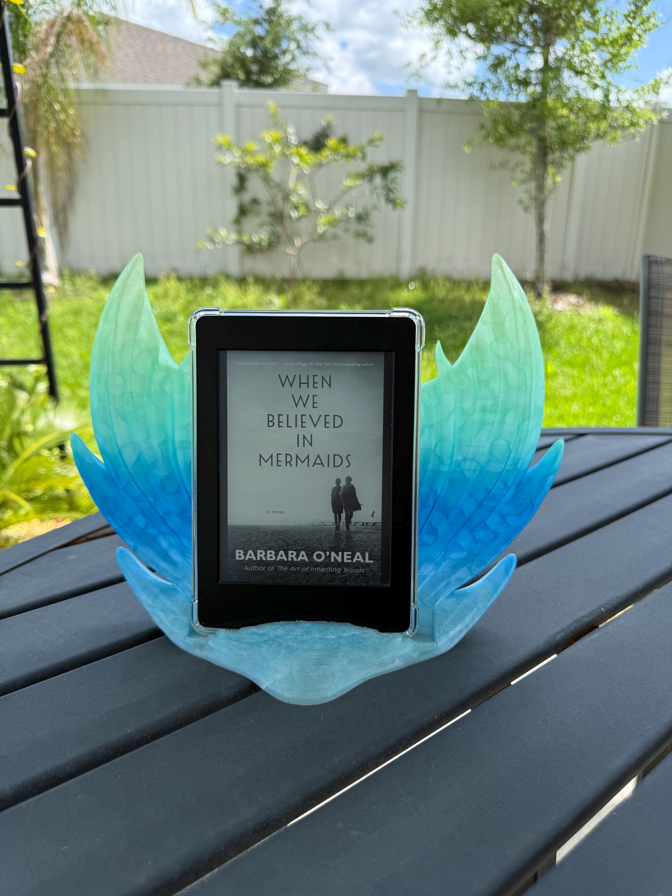 Mermaid Tail E Reader Holder 3D Printed Choose Color Fantasy Book Shelf Decor Kindle-Create Fantasy Crafts
