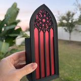 Gothic Window Tealight Book Nook | Cathedral | Bookshelf Decor