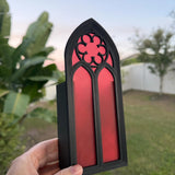 Gothic Window Tealight Book Nook | Cathedral | Bookshelf Decor
